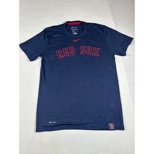 Nike Boston Red Sox Dri-FIT Navy Blue MLB T-Shirt Mens‎ Medium Athletic Cut
